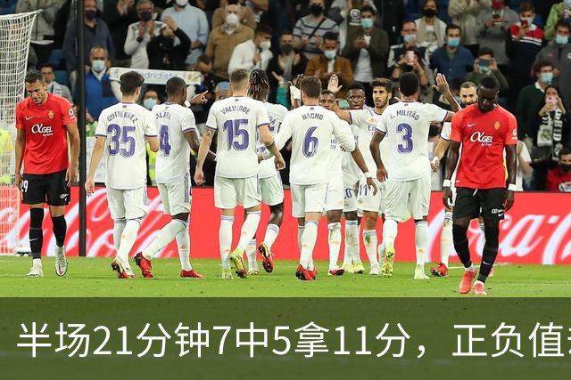 半场21分钟7中5拿11分，正负值却是-6